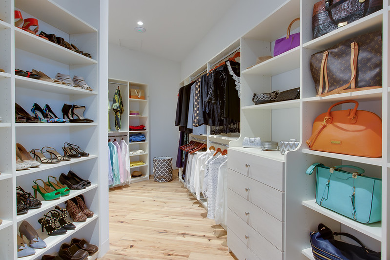 White Customizable Walk-In Closet From More Space Place Dallas